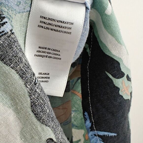 Rails Carson Hawaiian Shirt Mens Size 2X Camo Tropical Aloha Short Sleeves NWT - Picture 10 of 11